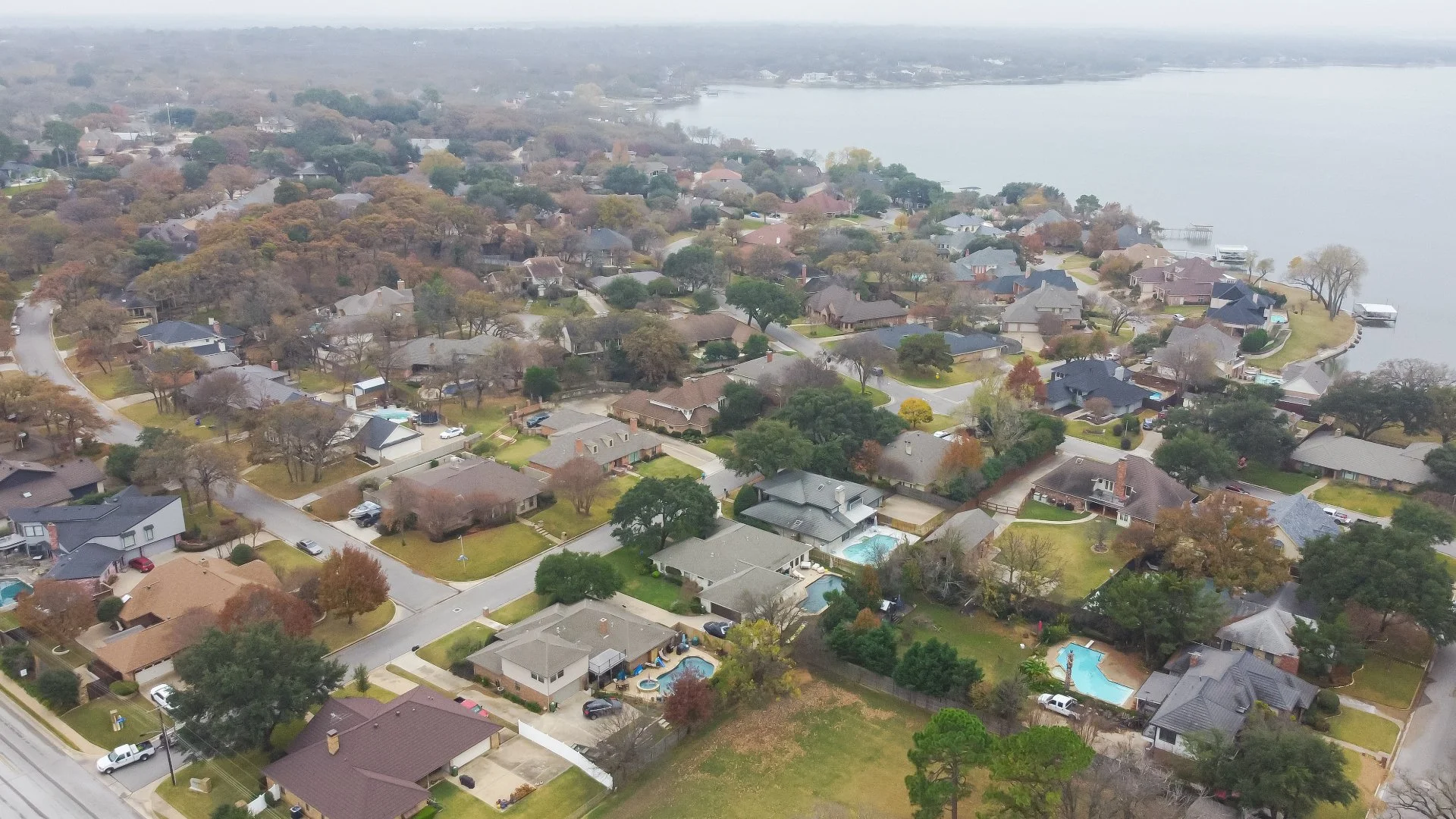 Aerial view of Arlington, TX.